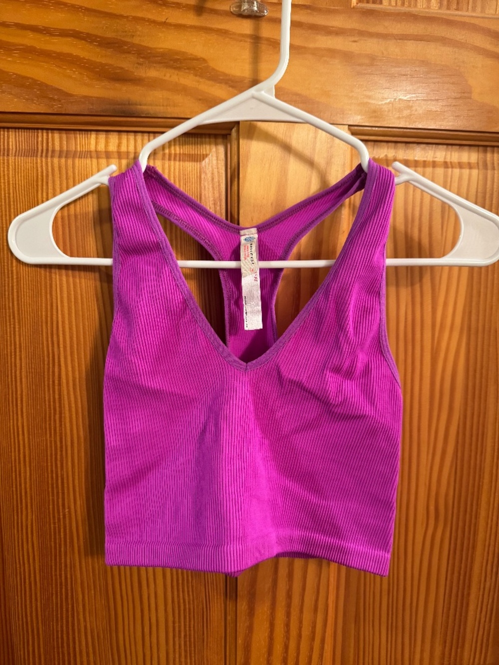 Mulberry Free People Throw Rib Crop Tank